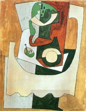 Pablo Picasso Painting - Naturaleza muerta en la mesa y en el plato 1920 Pablo Picasso